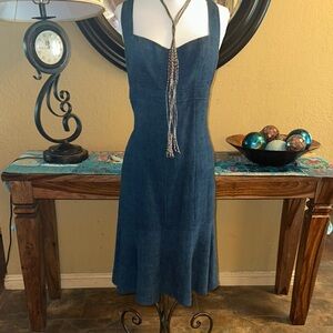 Ralph Lauren Collection Blue Linen Dress